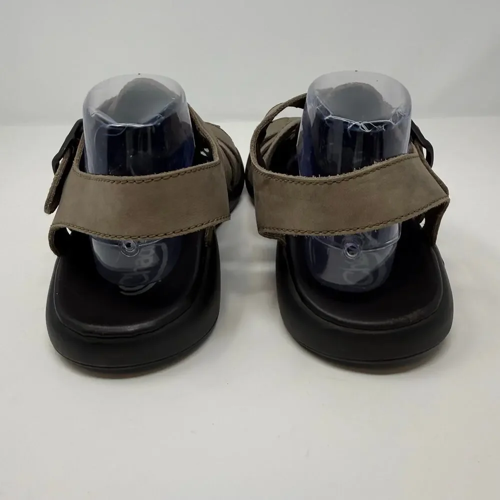 Chaco Fishermen's Sandals Men's 9  Brown Leather Casual Hippie Sandals